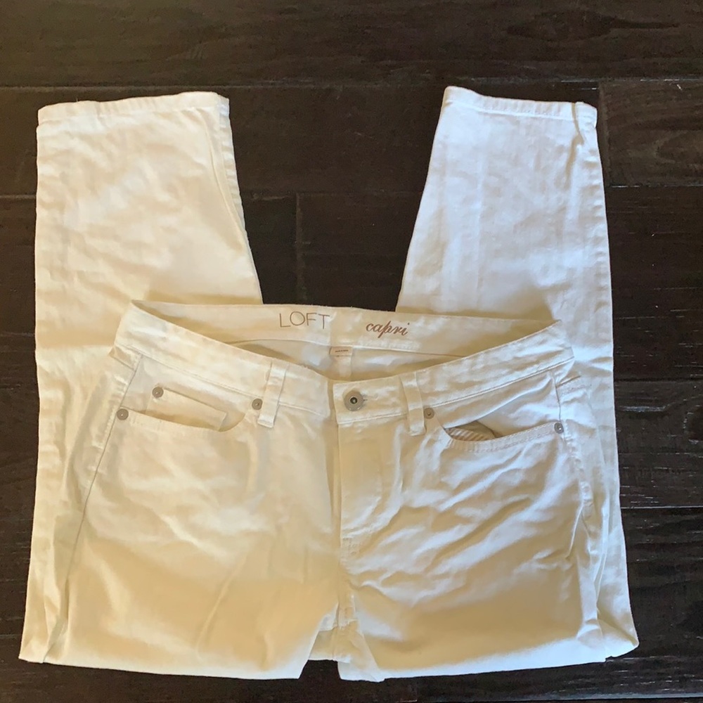 Loft white Capri jeans